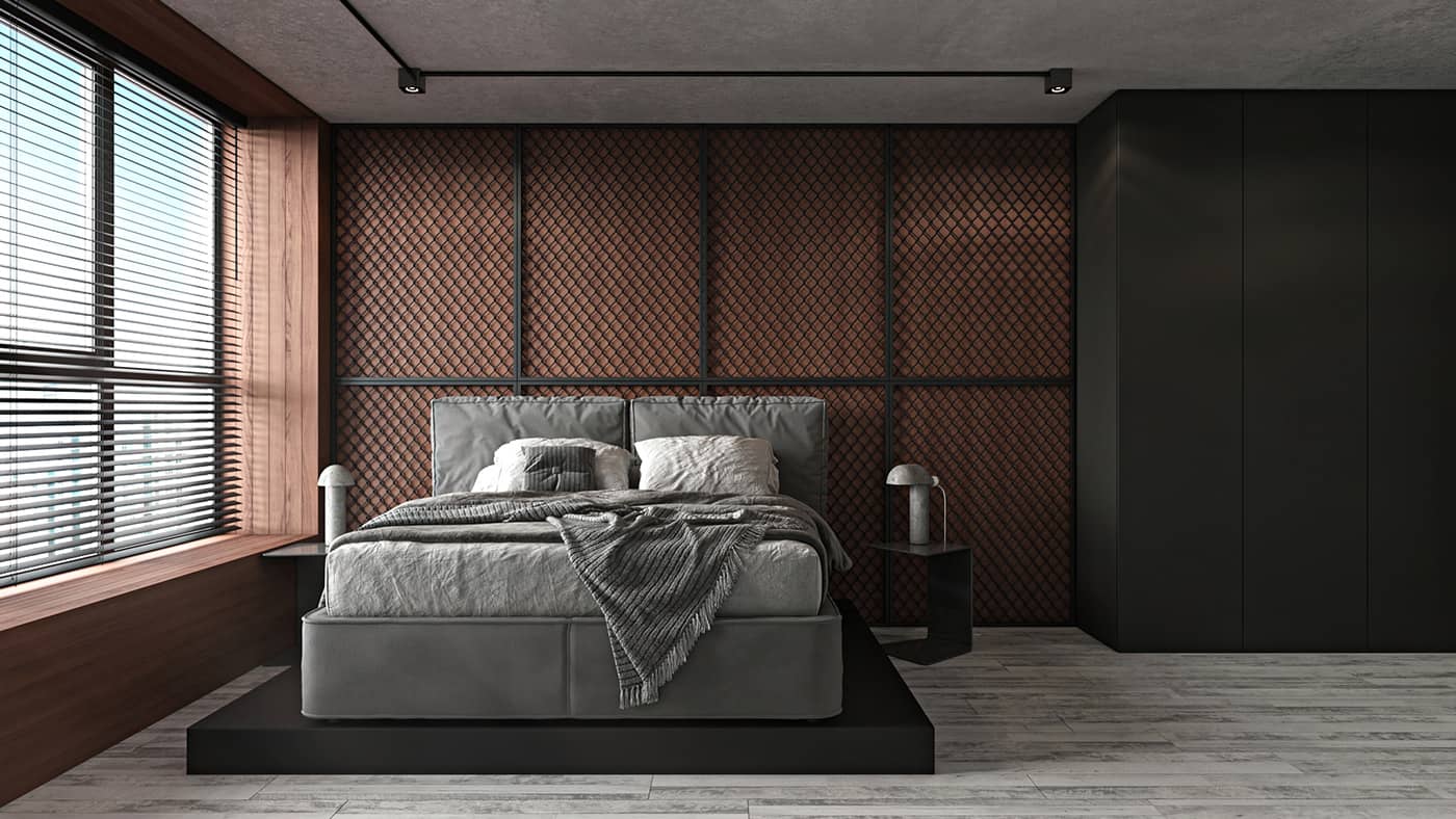 Dining area with steel elements