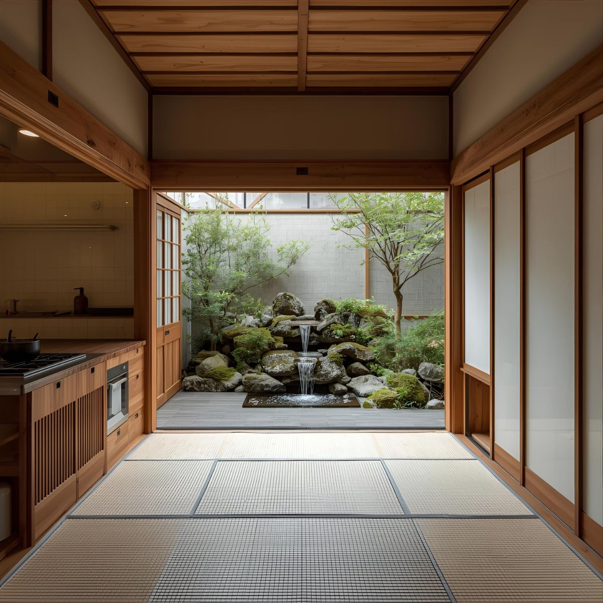 Courtyard with water feature