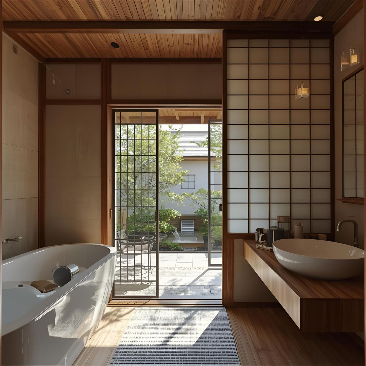 Courtyard with water feature