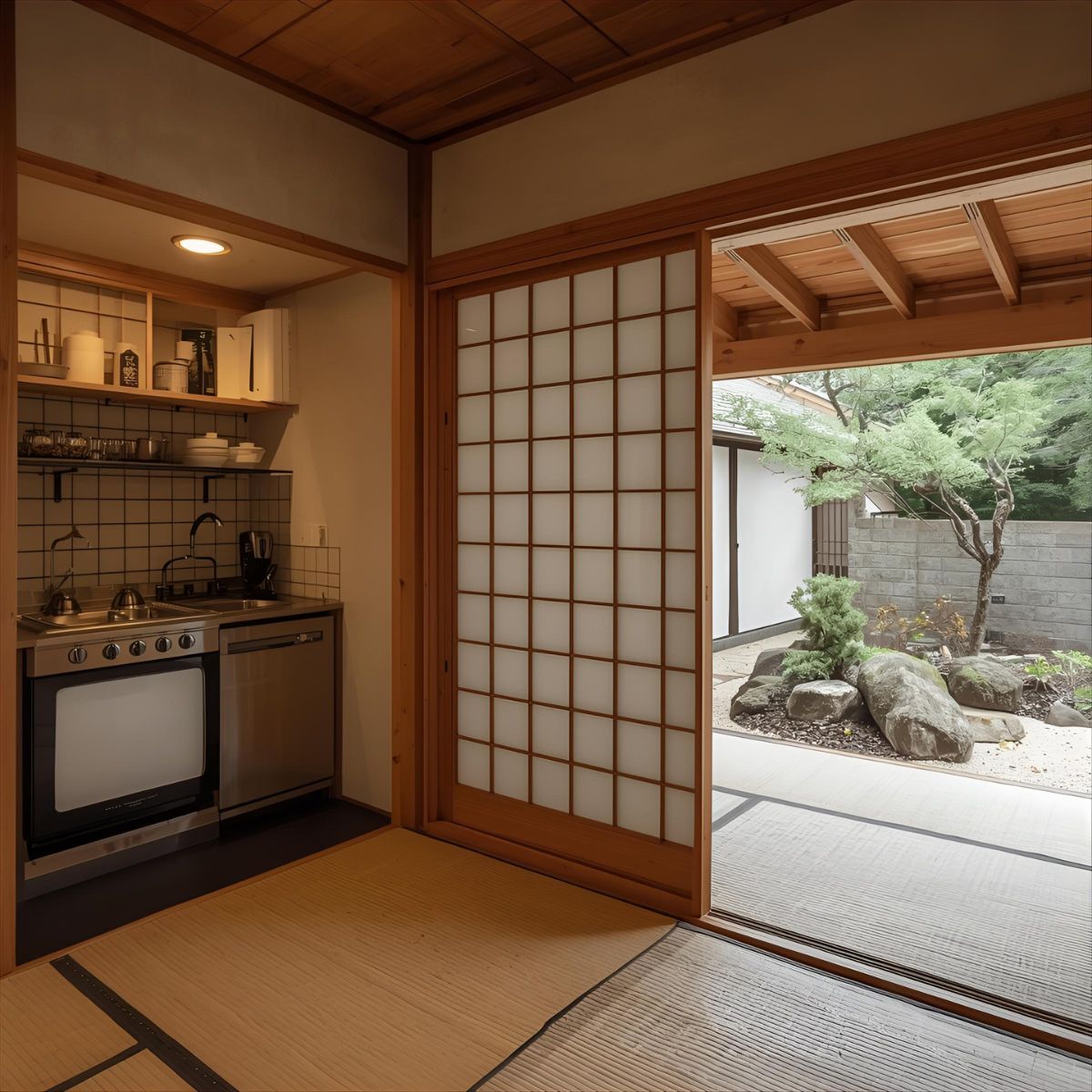 Courtyard with water feature